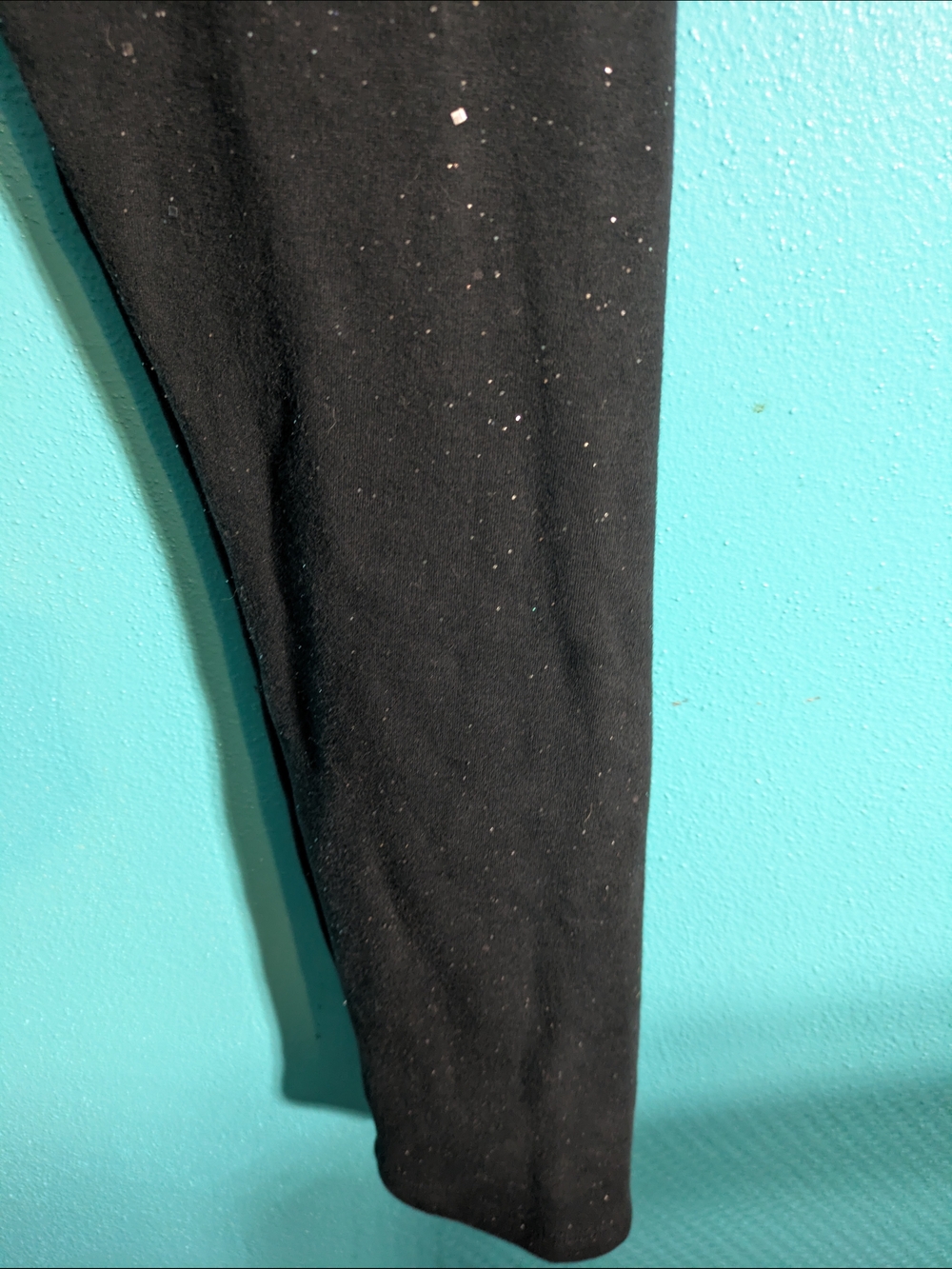 SO Black Leggings with Sparkle Detail Gym Workout Athletic - Picture 9 of 10